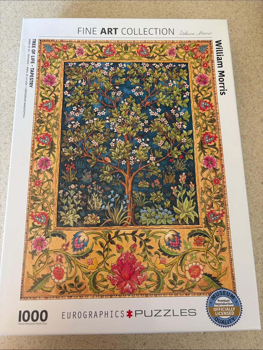 William Morris Fine Art Collection Puzzle – Blue and Gold 1000-Piece